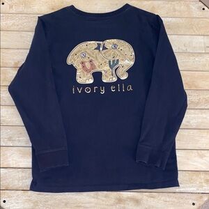 Ivory Ella Navy Long Sleeve Shirt
